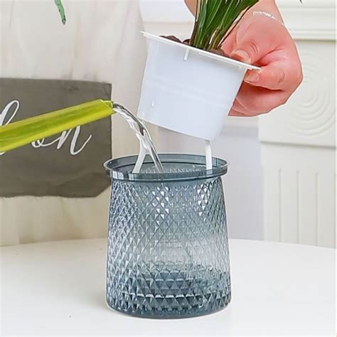 Plastique Pot De Fleurs Niveau D Eau Visible Planteur Hydroponique EBay