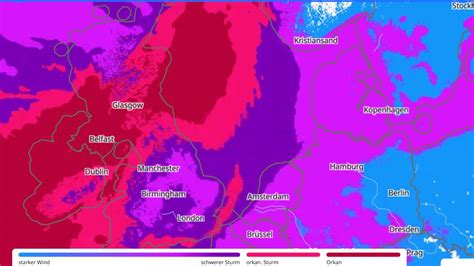 Orkan trifft Europa mit Böen bis 180 km h auch Deutschland im Fokus