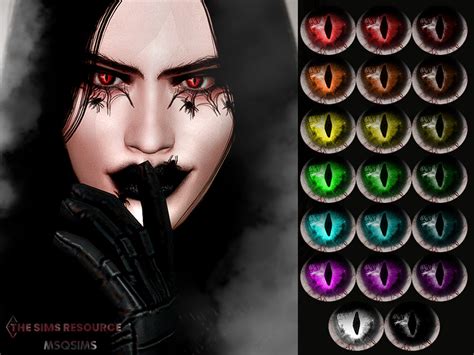 MSQSIMS Darkness Demon Eyes Makeup Cc Demon Eyes Devil Eye Best