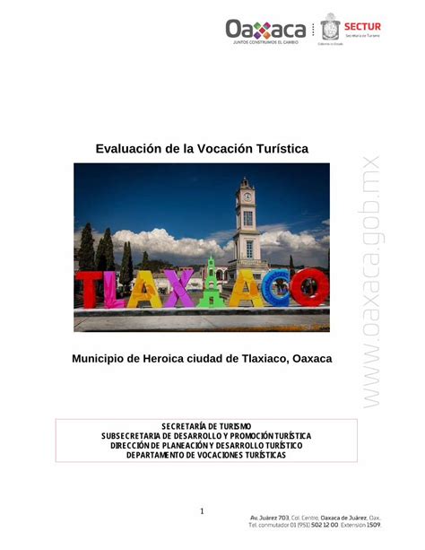 PDF Evaluación de la Vocación Turística considerando factores