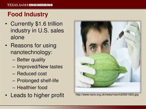 Ppt Applications Of Nanotechnology In The Food Industry Powerpoint