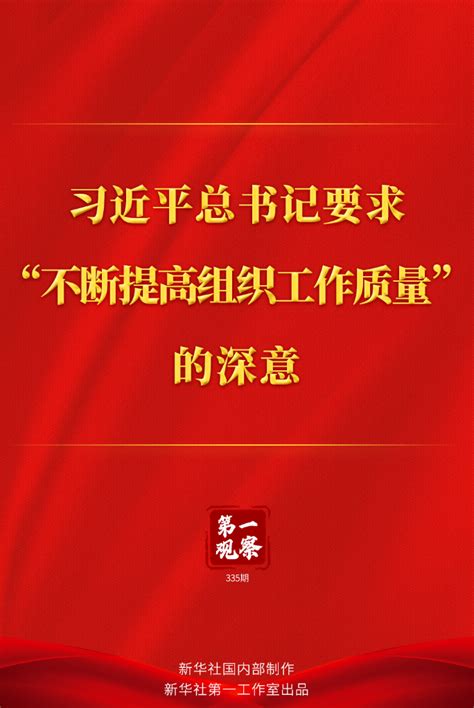 第一观察丨习近平总书记要求“不断提高组织工作质量”的深意央广网