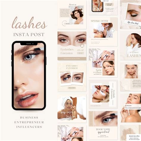 Lash Tech Instagram Post Lash Artist Instagram Templates Eyelashes