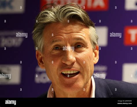 President Of The IAAF Lord Sebastian Coe Attending A Press Conference