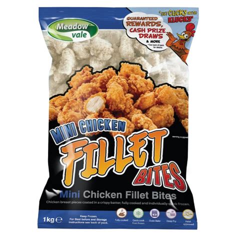 Meadowvale Mini Chicken Fillet Bites 1kg 10 Pack