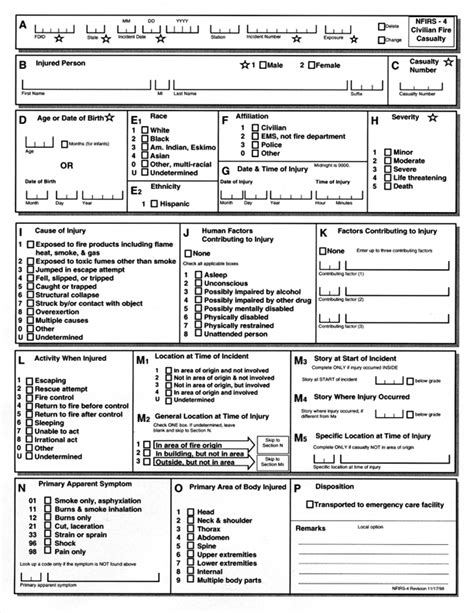 Nfirs Report Template Fillable Form For Excel Printable Forms Free Online