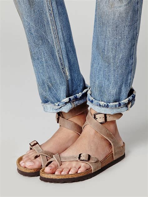 Free People Yara Suede Sandals In Beige Tobacco Lyst