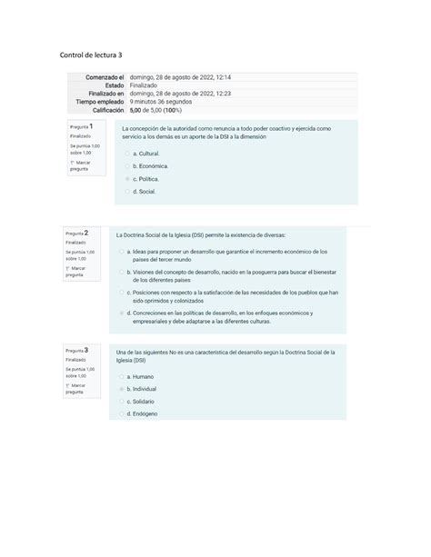 Control De Lectura 3 Desarrollo Social Contemporáneo Control De