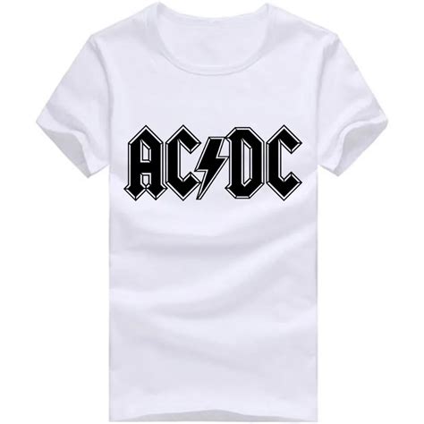 AC DC T Shirts Men Black Sitcoms AC/DC Mens Tee Brian Johnson GUITAR shirt Hall High Way To Hell ...