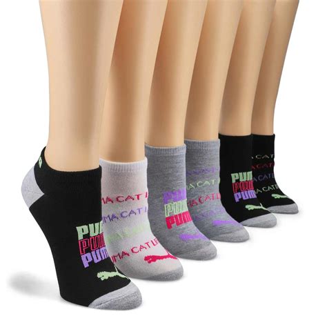 Puma Womens Fashion Low Cut Sock 6 Pack Mu