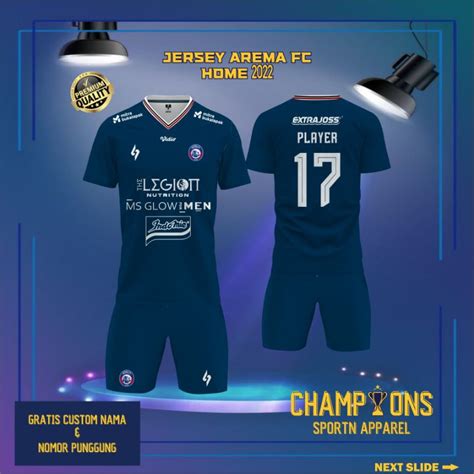 Jual Jersey Klub AREMA FC HOME Terbaru 2022 2023 Liga 1 INDONESIA