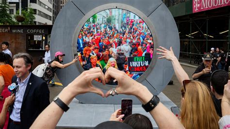 Magical Portal Opens Between Dublin And New York BBC Newsround