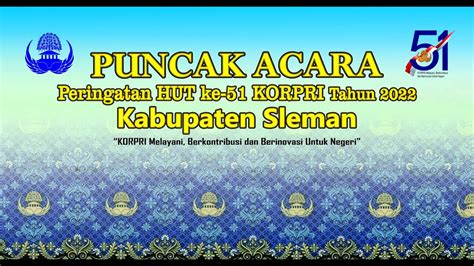 Live Puncak Acara Hut Ke Korpri Kabupaten Sleman Youtube