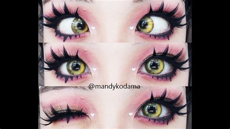 Showcase Circle Lenses Sweety Anime Tear Yellow Uniqso On Dark