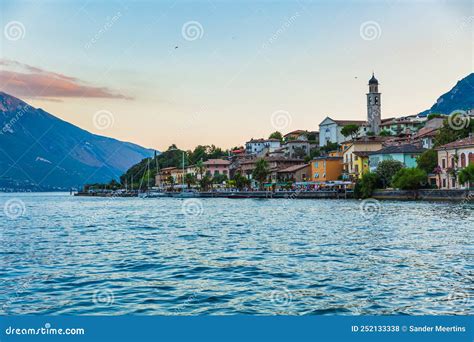 Limone Sul Garda Village at the Lake during a Summer Sunset Stock Photo - Image of italy ...