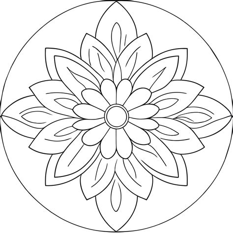 mandala coloring book for kids ages 48 years, simple mandala ,coloring book page, simple ...