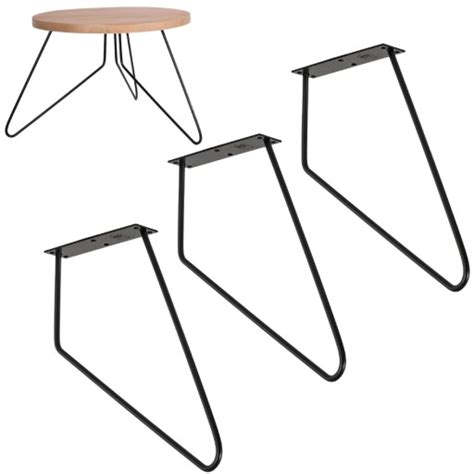 Nogi do stolika ławy noga meblowa metalowa czarna 40 cm nogi loft