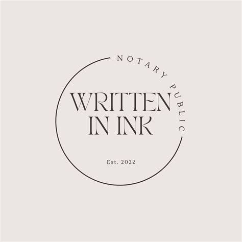 Written In Ink Notary Updated December La Lacombe