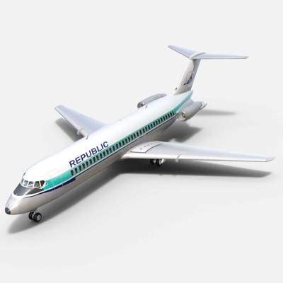 Douglas DC 9 30 Republic 3D Model By Dreamscape Studios