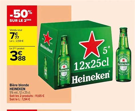 Promo Bi Re Blonde Heineken Chez Carrefour Contact Icatalogue Fr