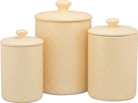 10 Strawberry Street Ceramic Flour Sugar Canisters Set