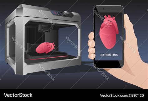 Printing Human Organs In A D Printer Royalty Free Vector