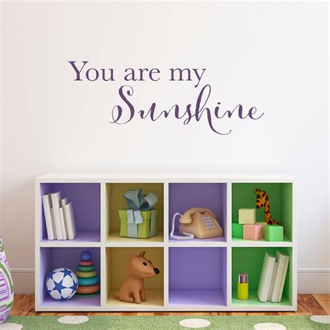 You Are My Sunshine Wall Decal Sunshine Decal Quote Decal | Etsy