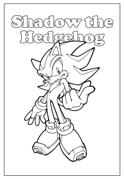 Desenhos De Shadow The Hedgehog Para Imprimir E Colorir