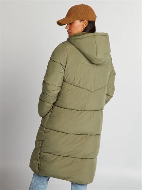 Anorak Largo Con Capucha Y Bolsillos Forrados VERDE Kiabi 55 00