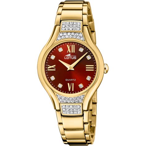 Reloj De Mujer Lotus Bliss Con Esfera Roja