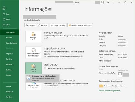 Como Recuperar Vers O Anterior De Um Arquivo Excel Braincp