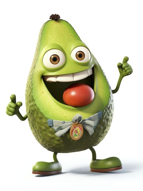 Premium AI Image | 3d pixar character potraits avocado