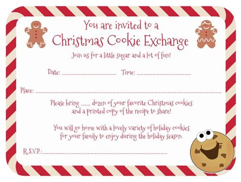 Cookie Exchange Invitations Template Cookie Exchange Invitations