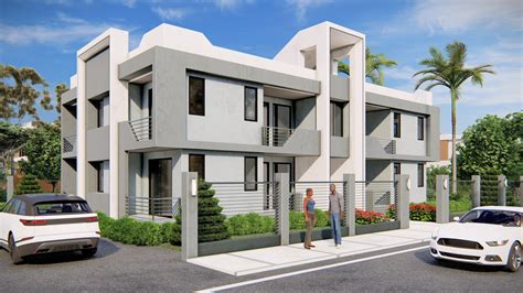 2 Bedroom Duplex House Floor Plan Option 2, Instant Download, Duplex House Plans for Sale, Multi ...