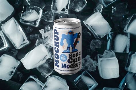 Premium PSD Refreshing Beverage In Can Mockup