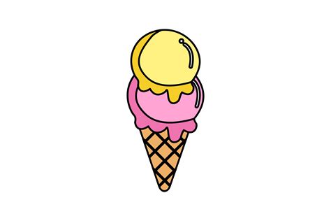 Ice Cream Cone Melting Style Graphic by daisy things · Creative Fabrica