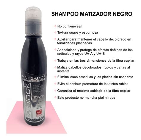 Shampoo Sin Sal Matizador Negro Le Black Cabello Platinado Mercadolibre