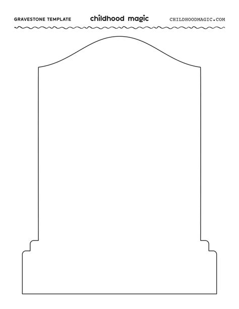 Blank Tombstone Coloring Page