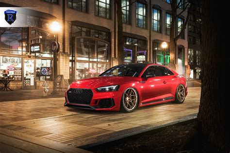 Absolute Stunner Stanced Red Audi S Rolling On Bronze Rohana Wheels