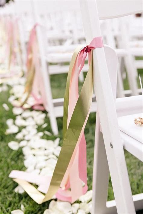 Might Have Room For Ribbons On Chairs Outdoors Wedding Aisle Decor