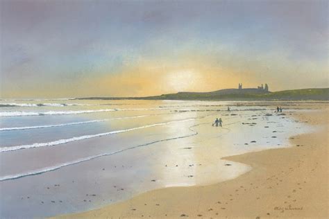 Sunrise over Dunstanburgh Castle - Edwin Blackburn - Marine Artist ...