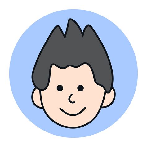 Avatar Icon Cartoon. Male Profile Mascot Vector Illustration. Face ...