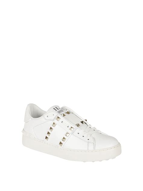 Valentino Garavani 11 Rockstud Untitled White Sneakers Trainers