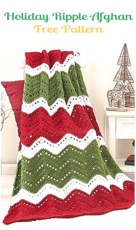 Crochet Christmas Blanket Free Patterns & Tutorials