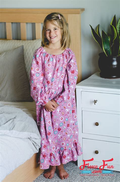 Flannel Nightgown Sewing Pattern Free Girls Pajamas Pattern