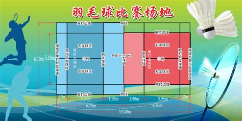 羽毛球场地标准尺寸图解介绍场地标准高度场地规则图 优个网