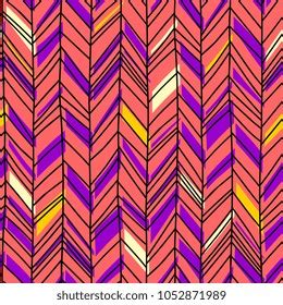 Hand Drawn Chevron Pattern Seamless Fabric Stock Vector Royalty Free