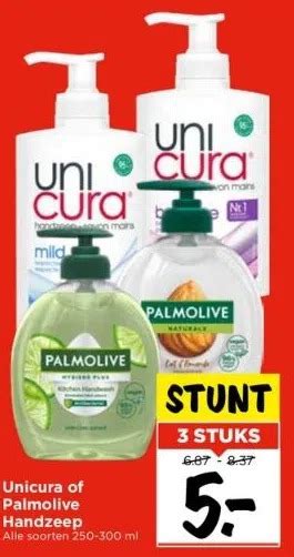 Unicura Of Palmolive Handzeep Alle Soorten 250 300 Ml Aanbieding Bij