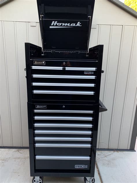 Homak Pro Ii Series Drawer Top Bottom Tool Chest Black For