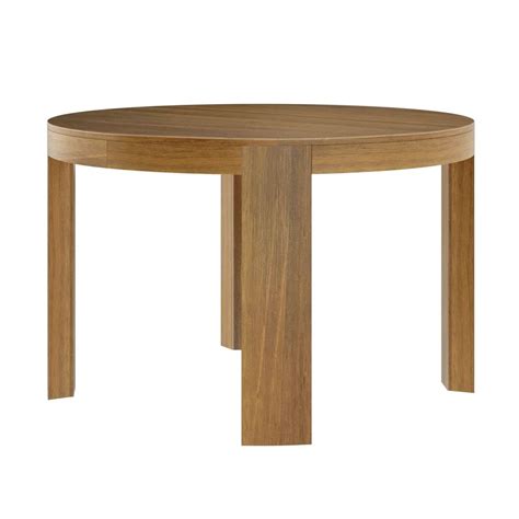 Plank+Beam Round Dining Table, 47" Solid Wood Modern Kitchen Table ...